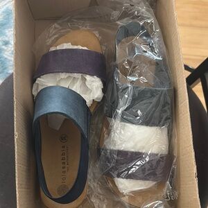 Eric Michael Blue and Purple Sandals